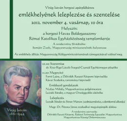 Megemlékezések
                                        