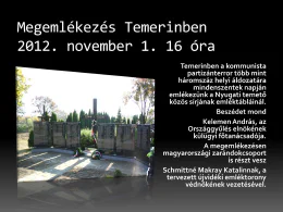 Megemlékezések
                                        